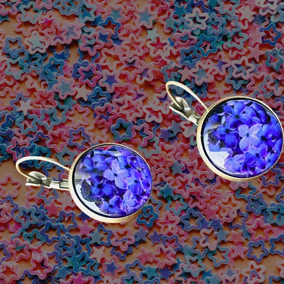 Jewelry - 🆕🌺Exclusive! Flower Earrings - Purple May